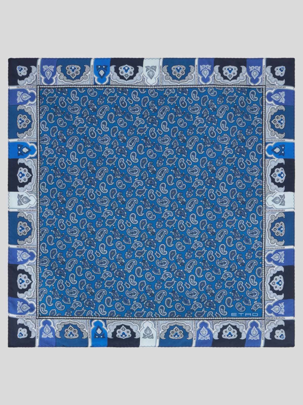 Uomo Etro Fazzoletto Da Taschino In Seta Con Micro Paisley | Uomo |