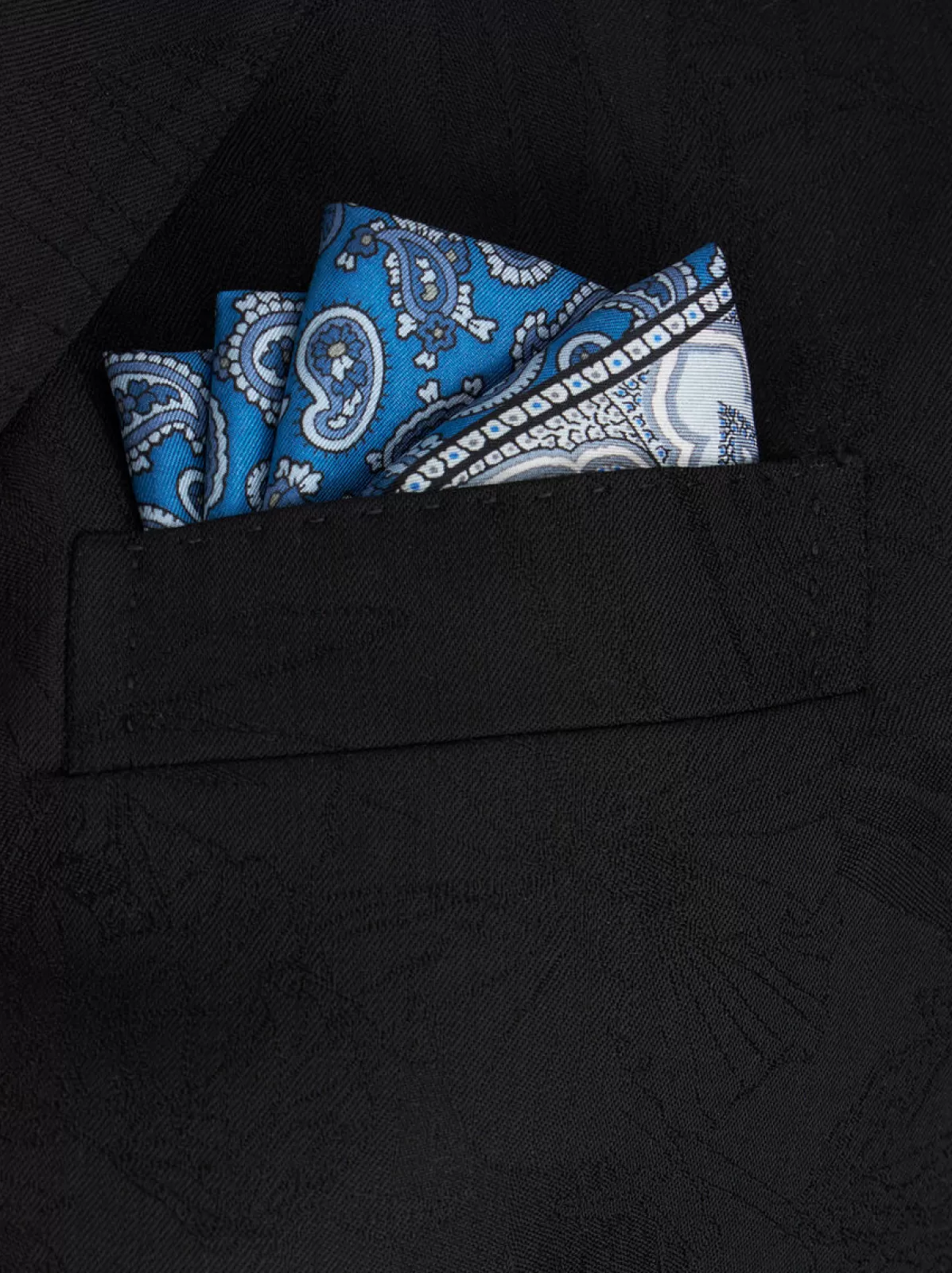 Uomo Etro Fazzoletto Da Taschino In Seta Con Micro Paisley | Uomo |