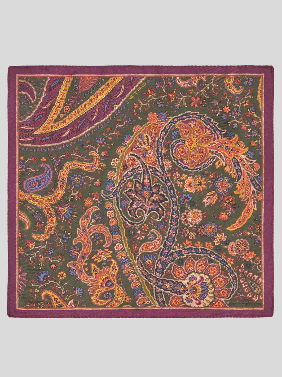 Uomo Etro FAZZOLETTO DA TASCHINO PAISLEY FLOREALE |