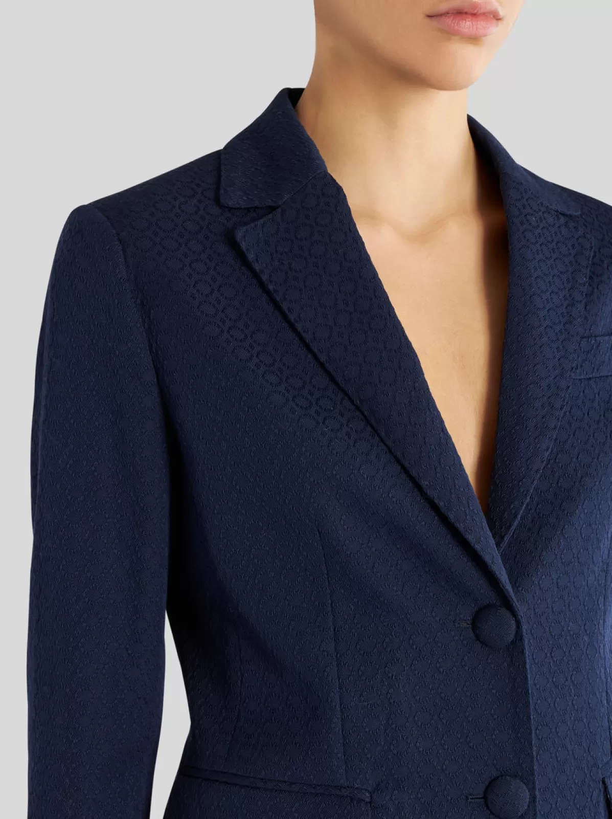 Donna Etro Giacca In Cotone Con Fodera Interna A Righe | Donna |