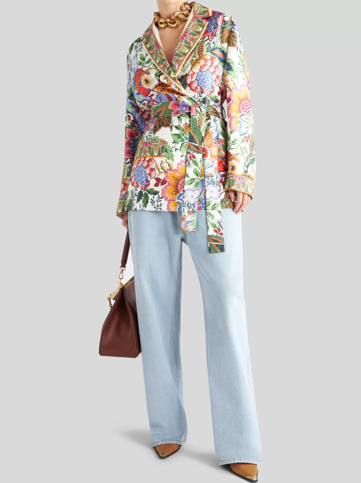 Donna Etro GIACCA VESTAGLIA IN TWILL STAMPATO |