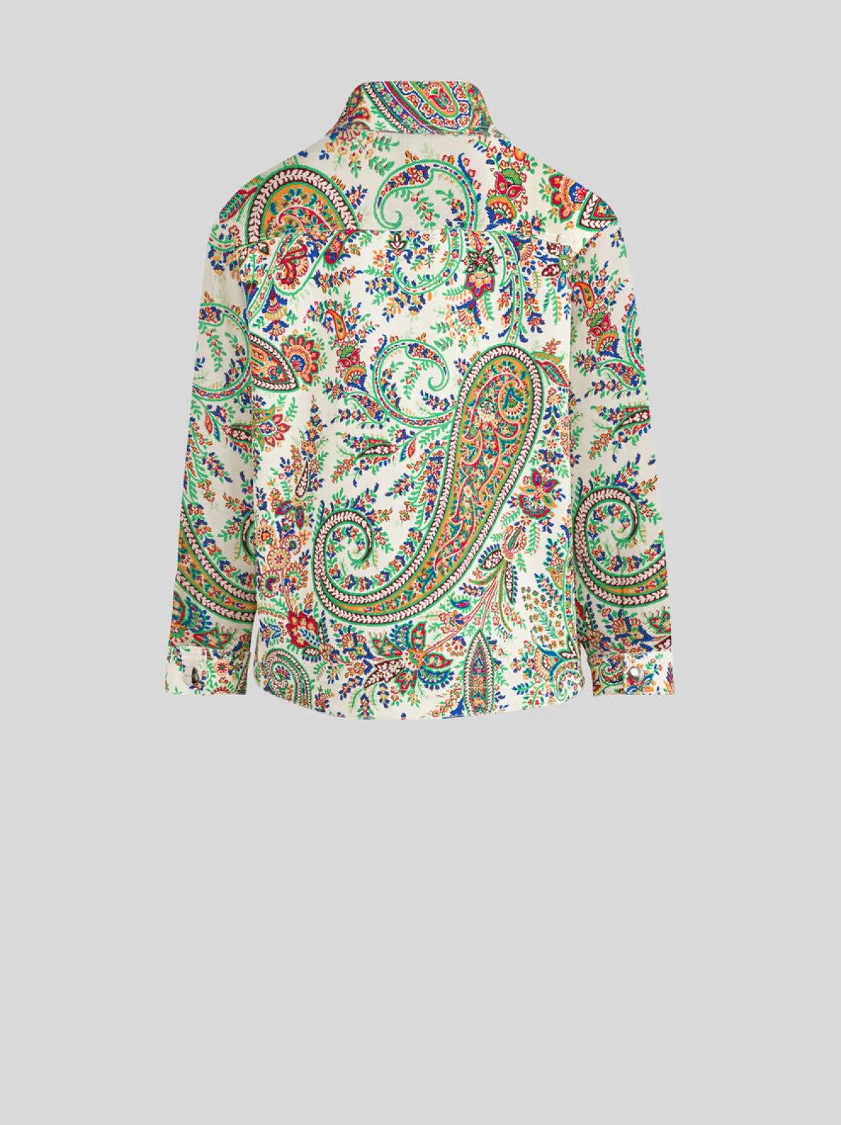 Bambino Etro GIUBBINO IN COTONE/DENIM STRETCH CON STAMPA PAISLEY FLOREALE PER BAMBINI |