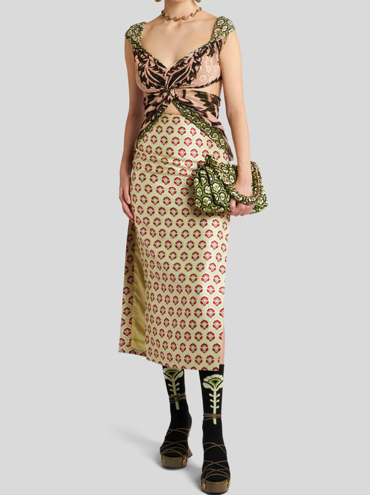 Donna Etro GONNA TUBINO IN JACQUARD LUCIDO |