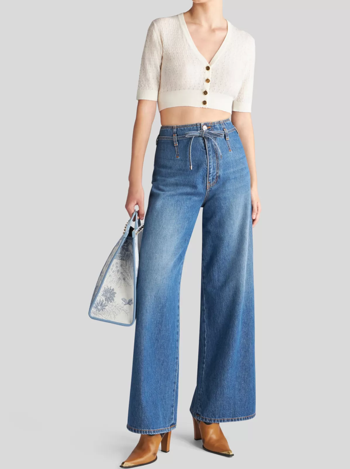 Donna Etro JEANS CULOTTE CON CINTURA |