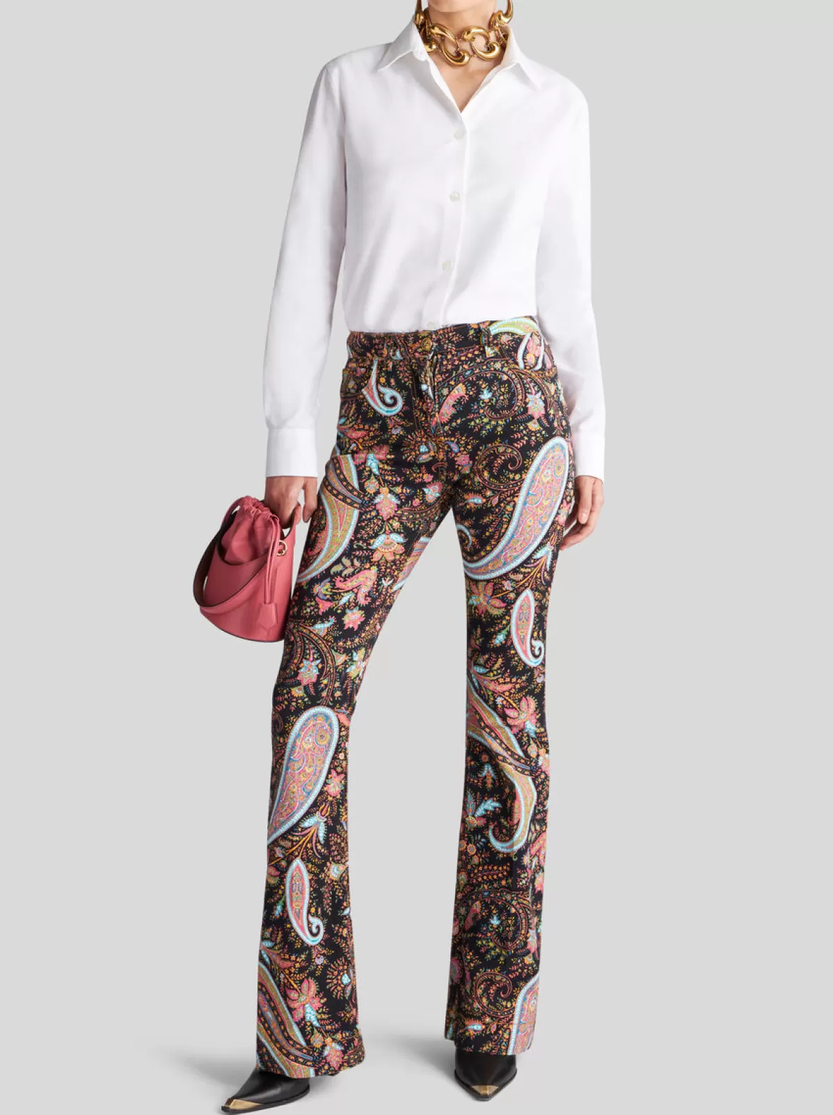 Donna Etro Jeans Flare Con Stampa Paisley | Donna | |