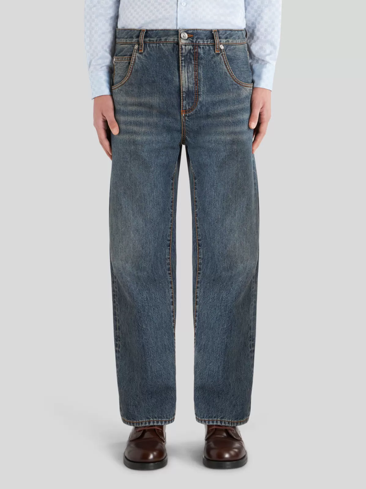 Uomo Etro Jeans In Denim Di Cotone Vintage | Uomo | |
