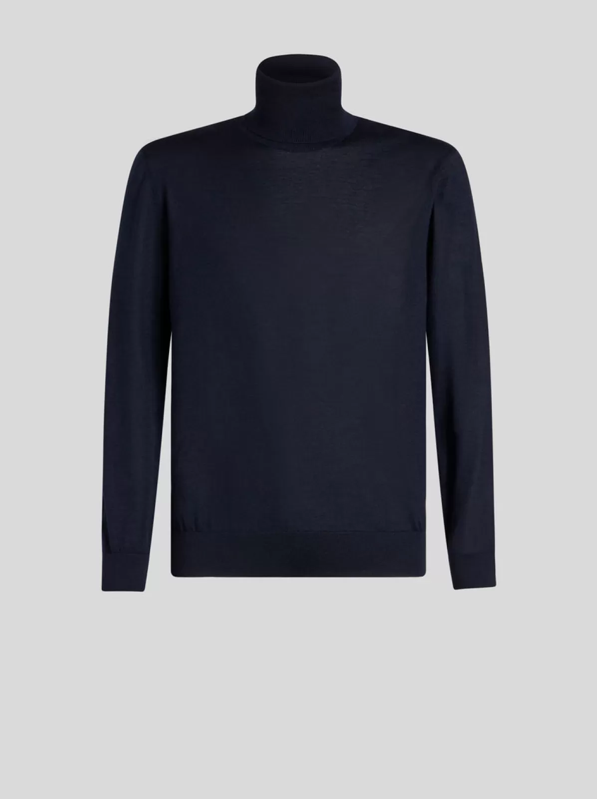 Uomo Etro Maglia A Collo Alto Con Logo Sul R | Uomo | Blu |