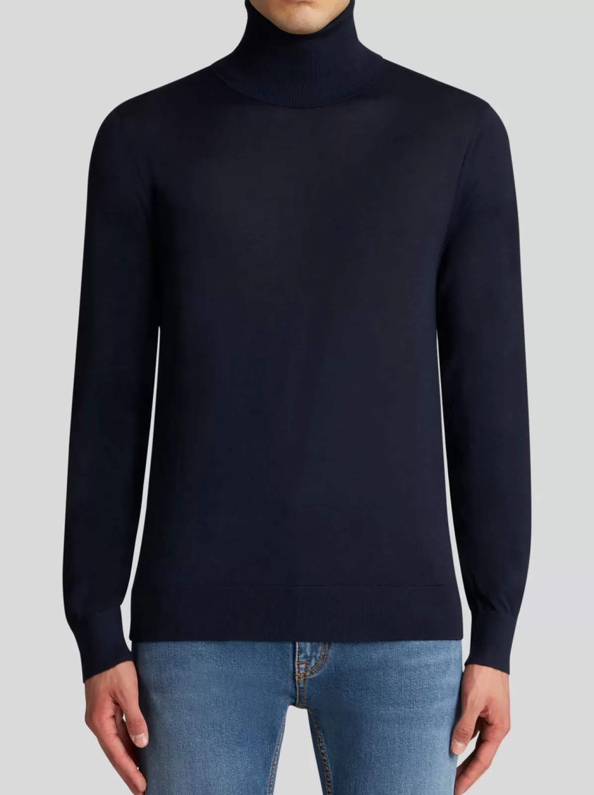 Uomo Etro Maglia A Collo Alto Con Logo Sul R | Uomo | Blu |
