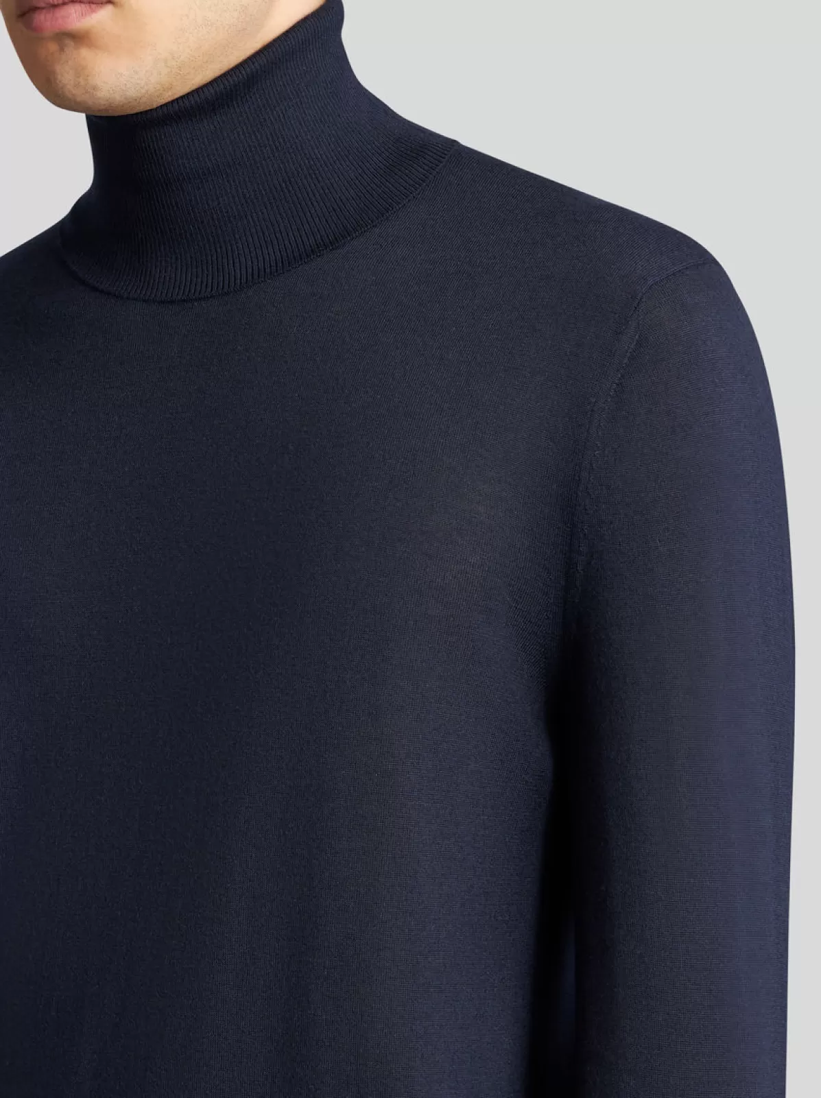 Uomo Etro Maglia A Collo Alto Con Logo Sul R | Uomo | Blu |