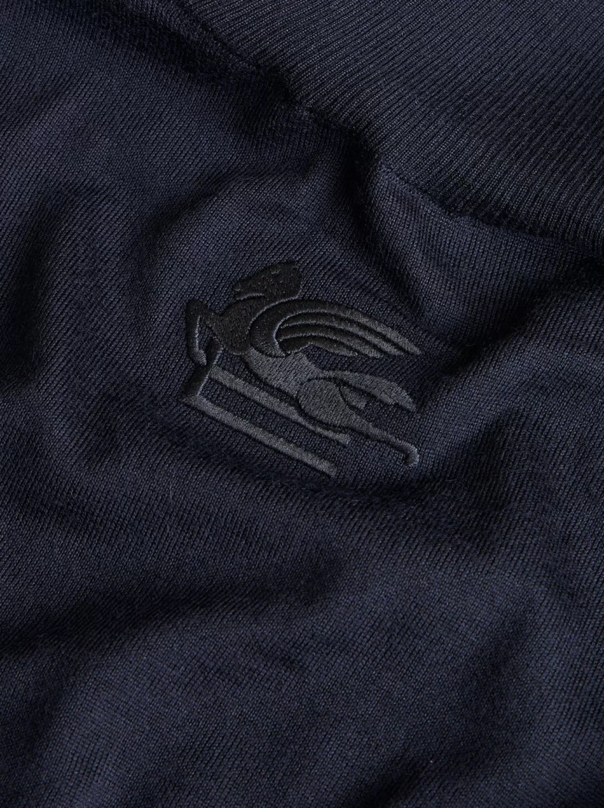Uomo Etro Maglia A Collo Alto Con Logo Sul R | Uomo | Blu |