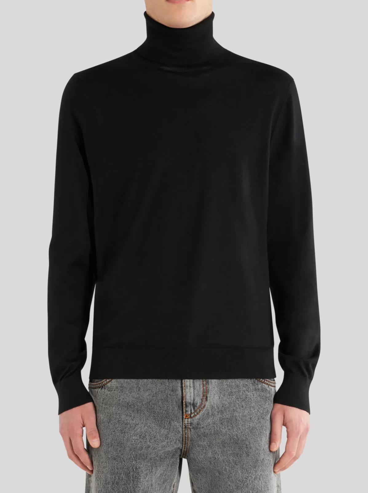 Uomo Etro Maglia A Collo Alto Con Logo Sul R | Uomo | |