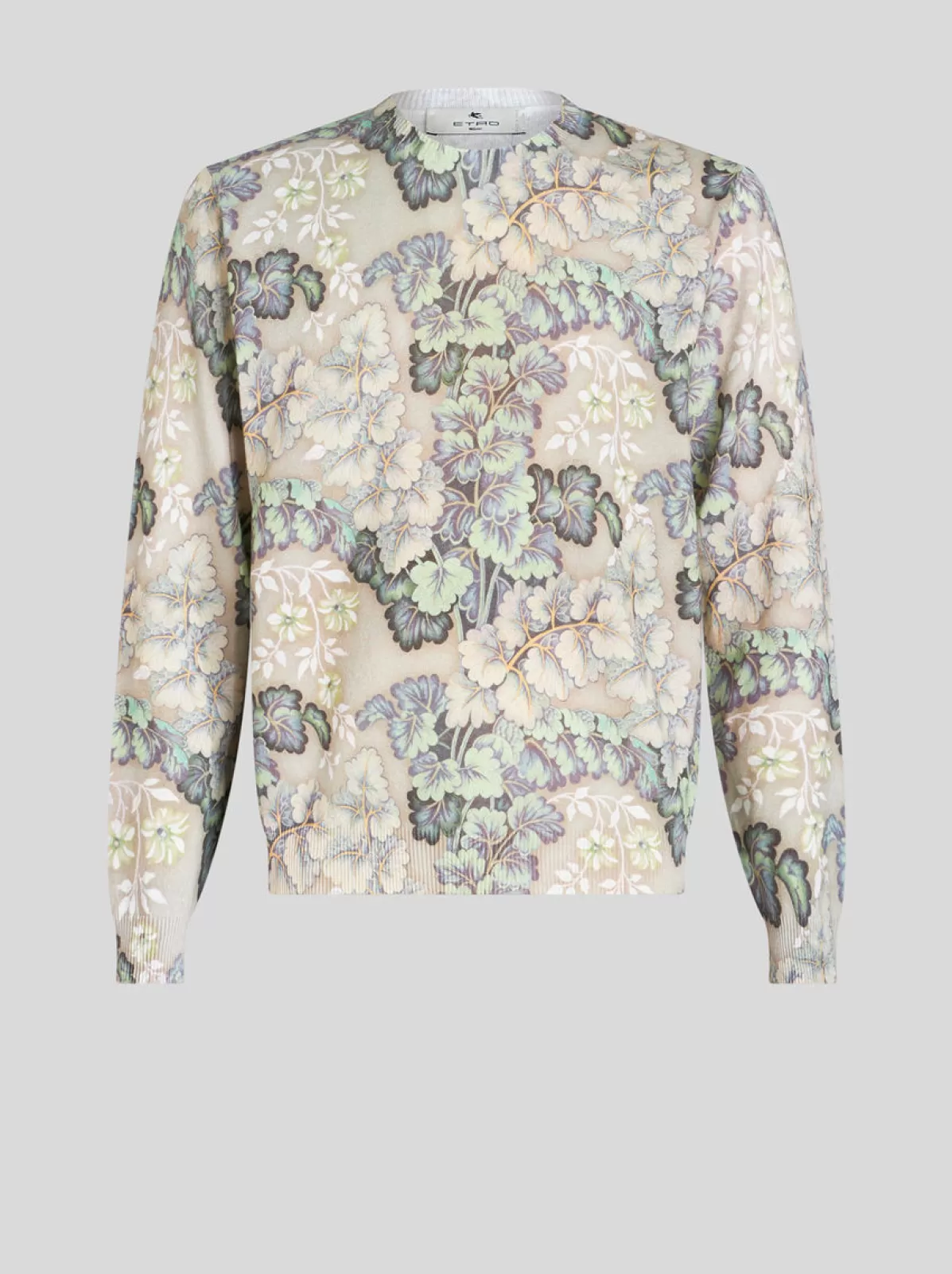 Uomo Etro MAGLIA FOLIAGE IN COTONE E LINO |