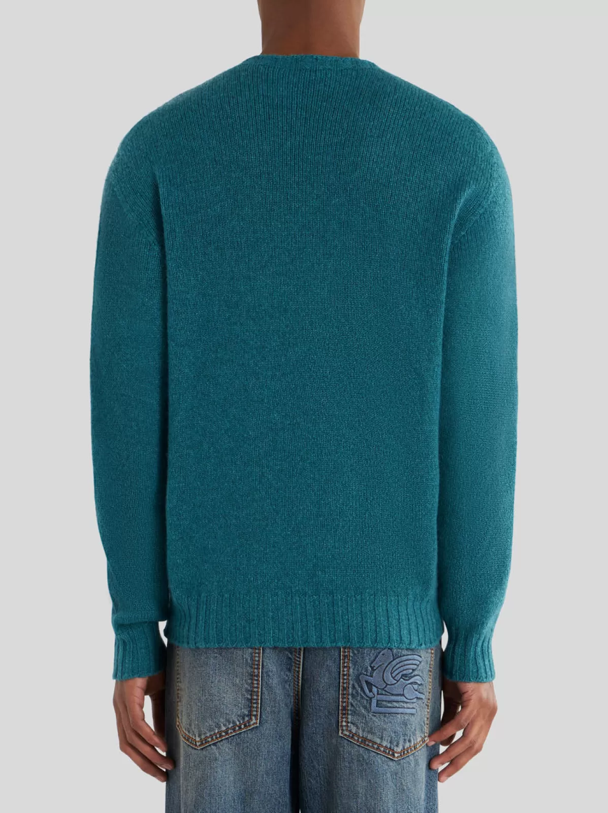 Uomo Etro Maglia In Cashmere Con Logo Sul Fondo | Uomo | |