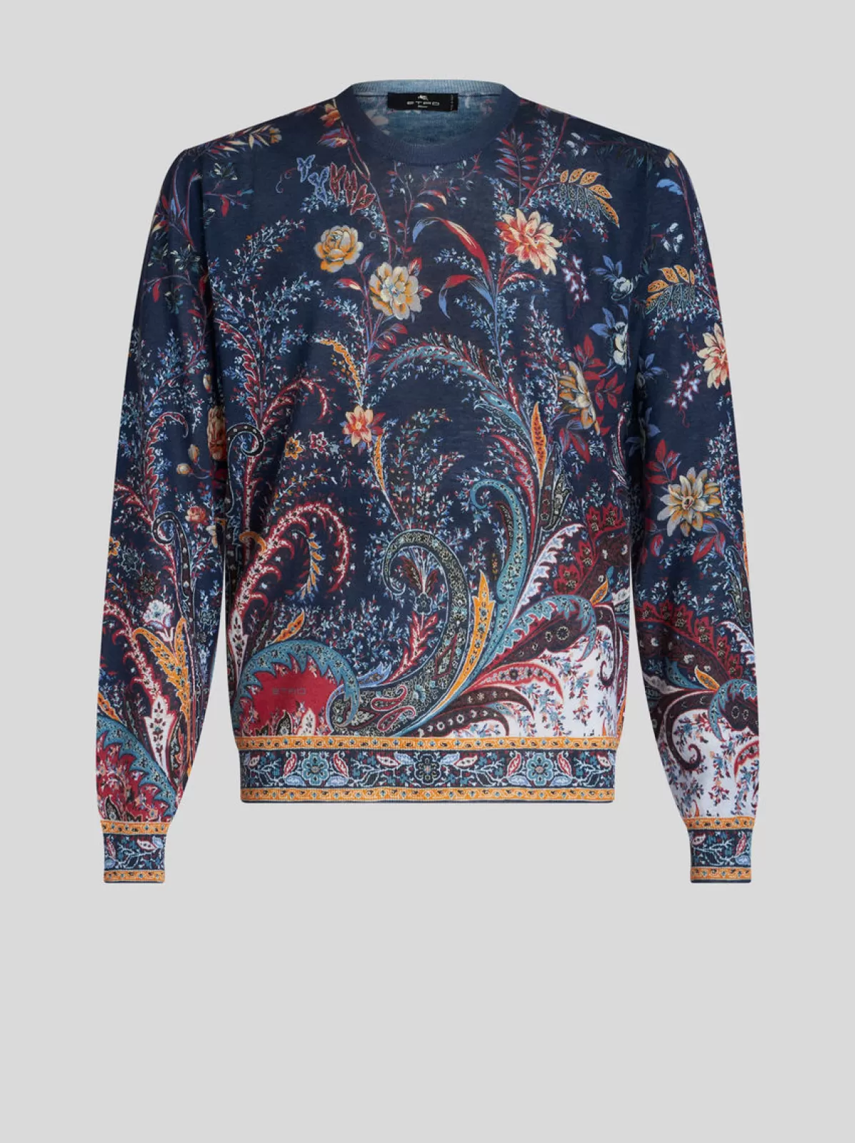 Uomo Etro MAGLIA IN CASHMERE E SETA PAISLEY FLOREALE |