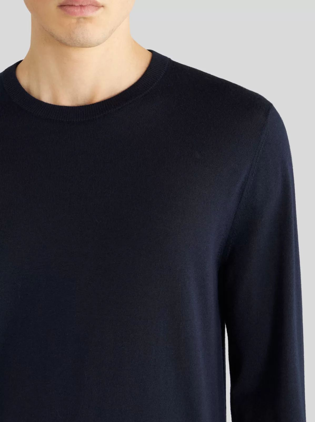 Uomo Etro Maglia In Seta E Cashmere Con Logo | Uomo | Blu |