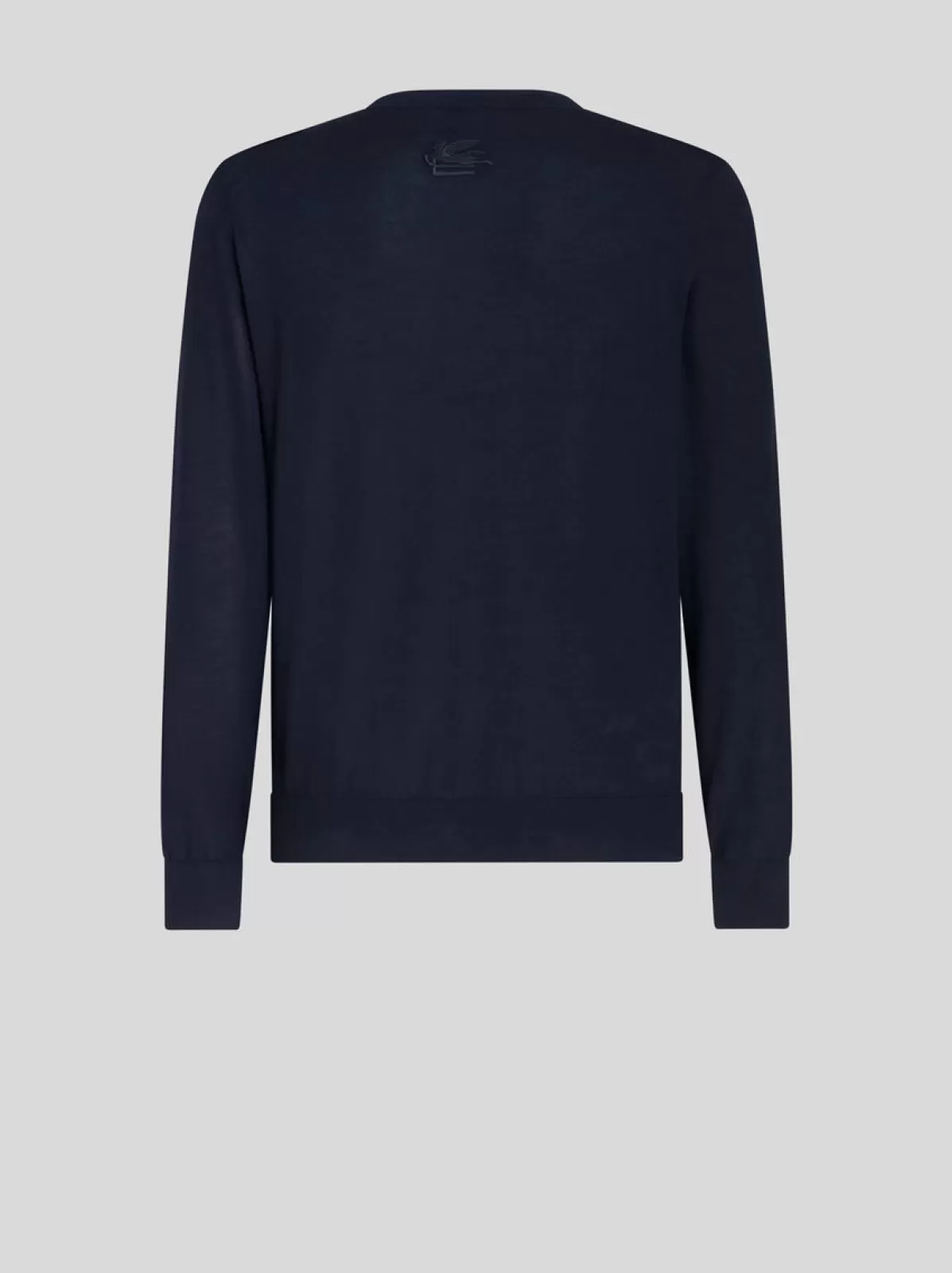 Uomo Etro Maglia In Seta E Cashmere Con Logo | Uomo | Blu |