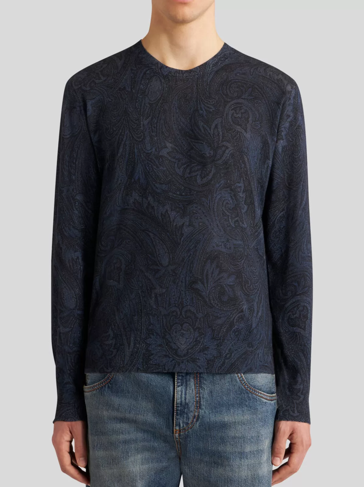 Uomo Etro MAGLIA PAISLEY IN SETA E CASHMERE |