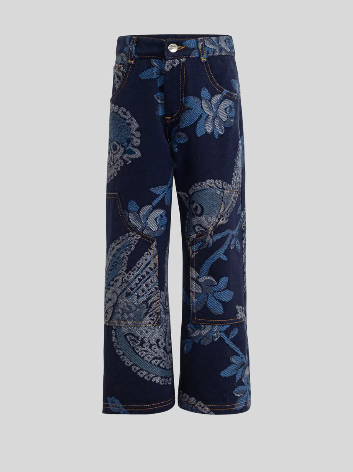 Bambino Etro PANTALONI CARGO IN DENIM JACQUARD PER BAMBINI |