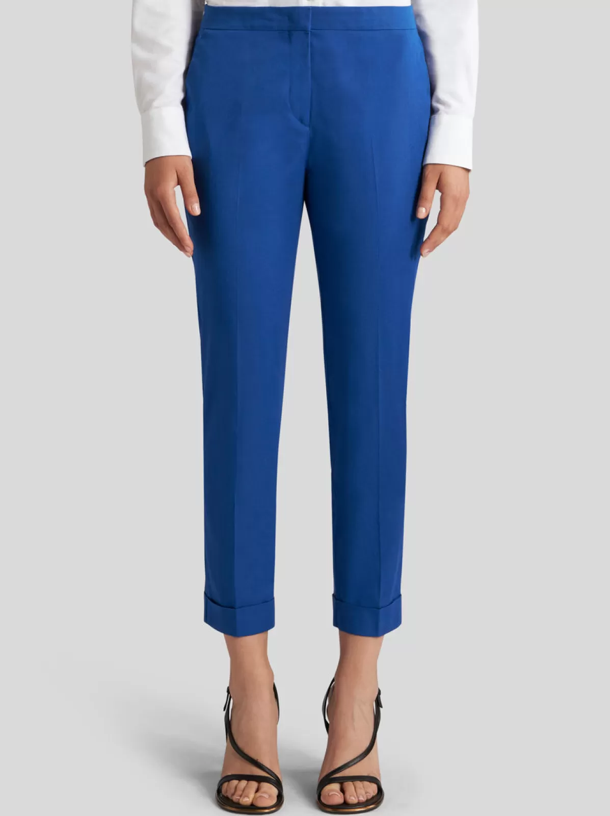 Donna Etro Pantaloni Cropped Stretch | Donna | Elettrico |