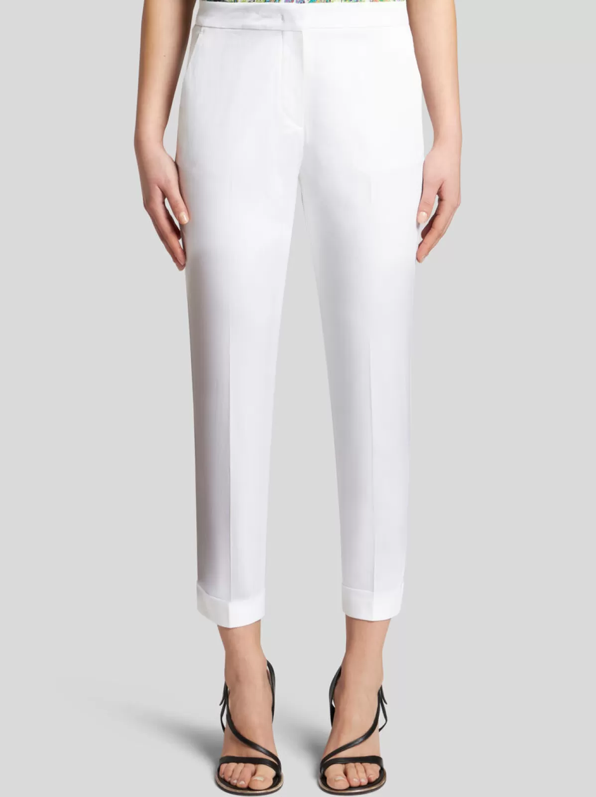 Donna Etro Pantaloni Cropped Stretch | Donna | Blu Elettrico |