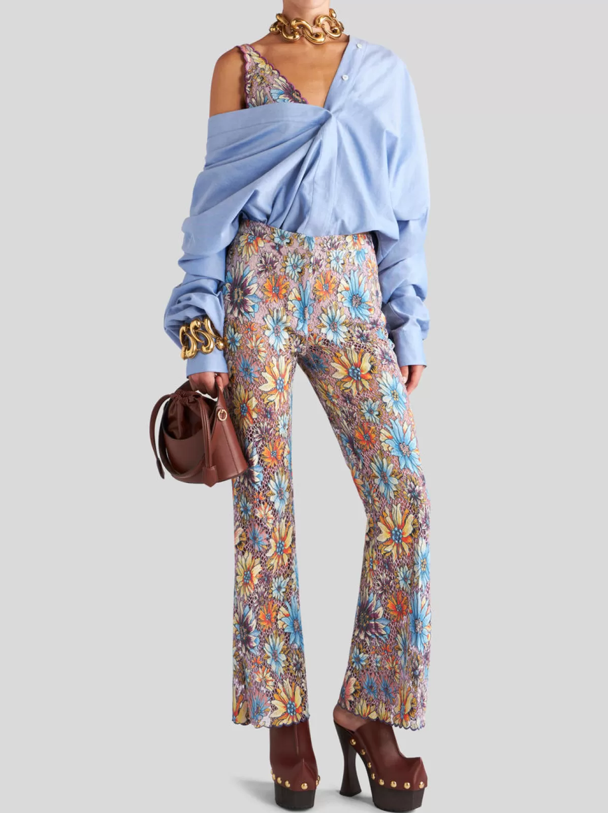 Donna Etro Pantaloni Flare Bouquet Floreale | Donna | |