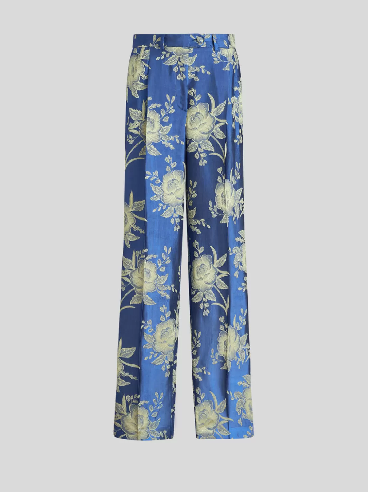 Donna Etro Pantaloni Floreali Jacquard | Donna | Blu |