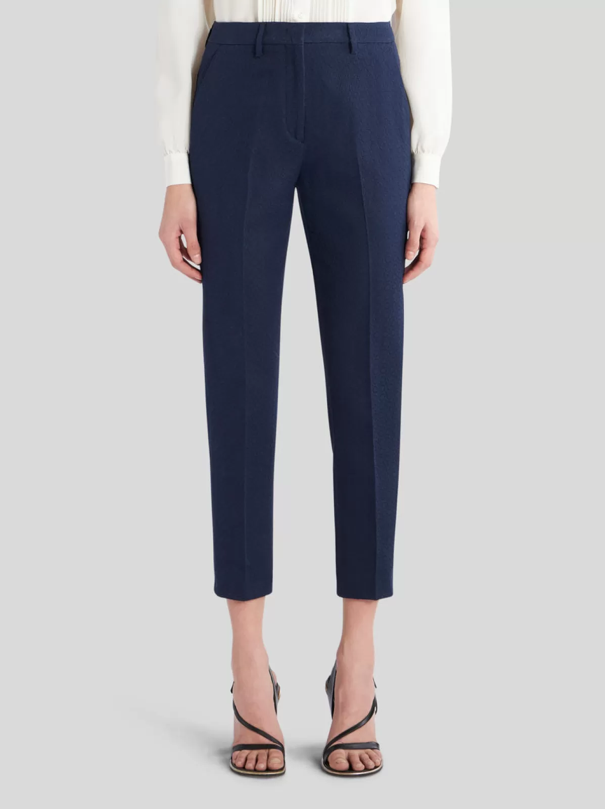 Donna Etro Pantaloni In Cotone A Vita Alta | Donna | Nero |