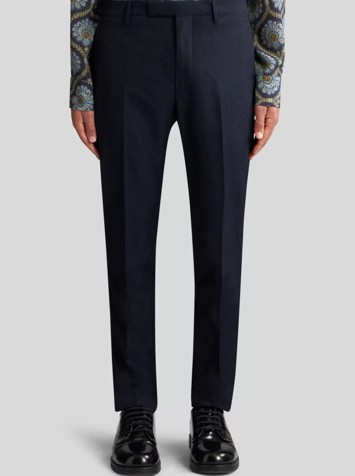 Uomo Etro PANTALONI IN COTONE E LANA JACQUARD |