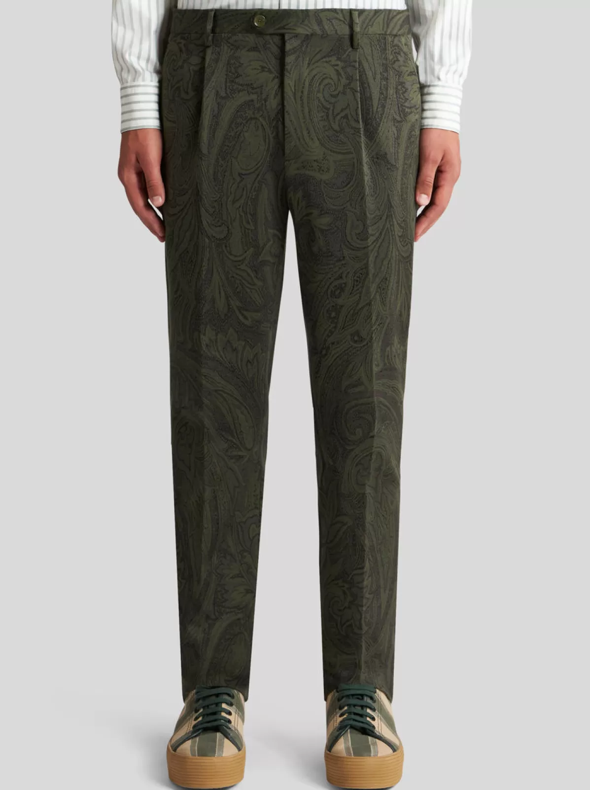 Uomo Etro PANTALONI IN COTONE PAISLEY JACQUARD |