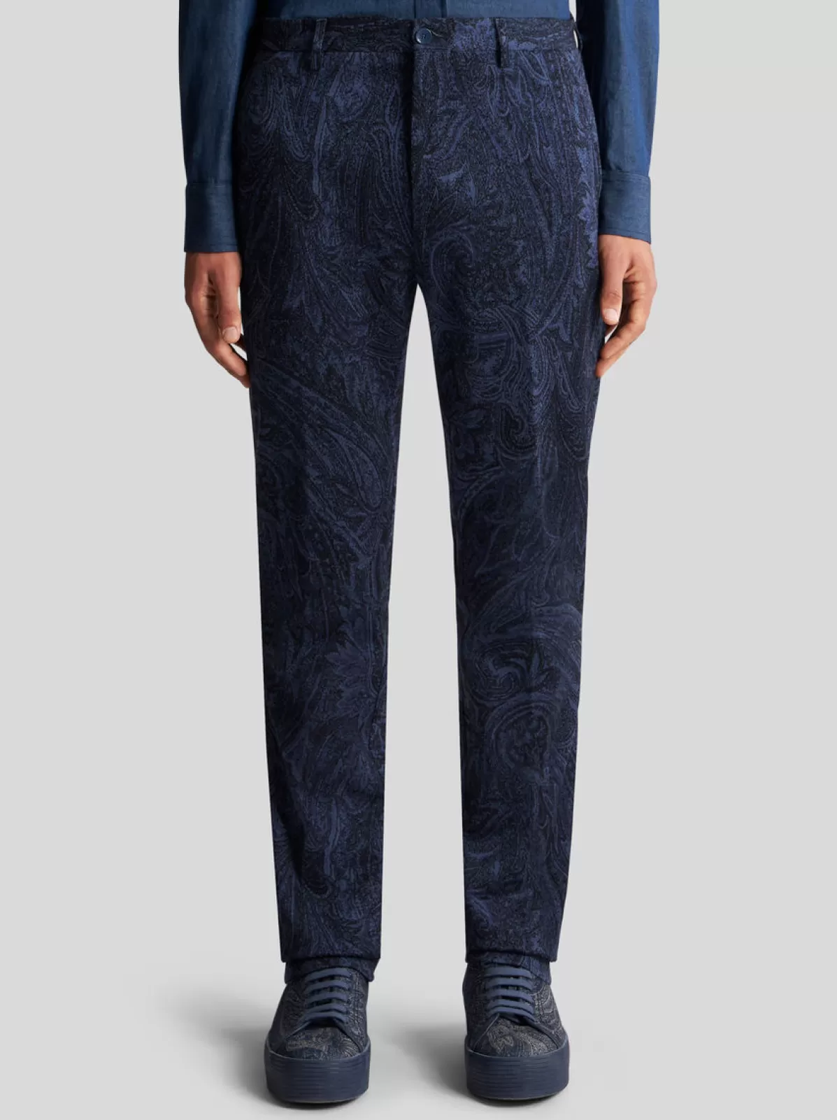 Uomo Etro PANTALONI IN COTONE PAISLEY JACQUARD |