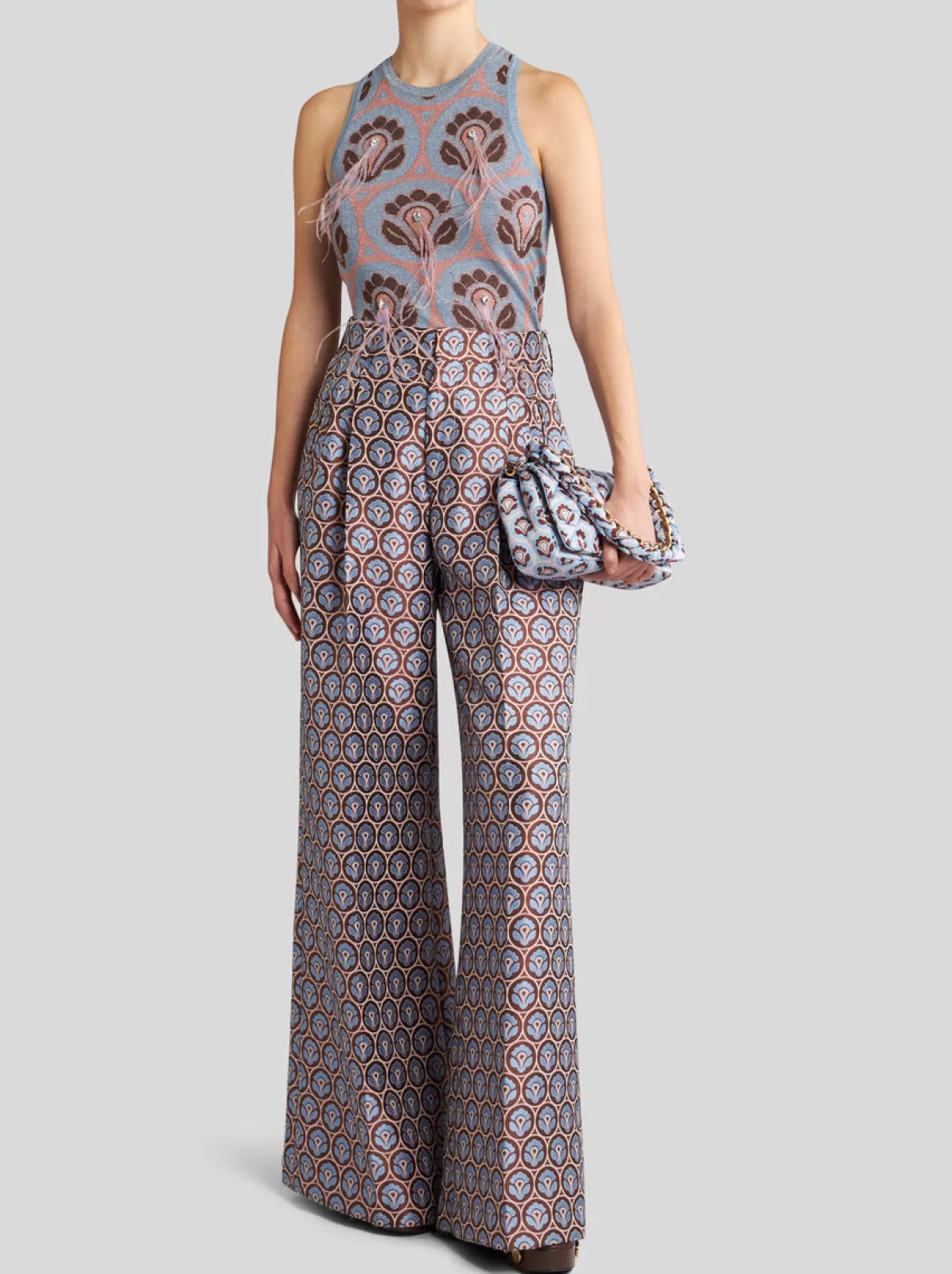 Donna Etro PANTALONI IN JACQUARD CON PINCES |