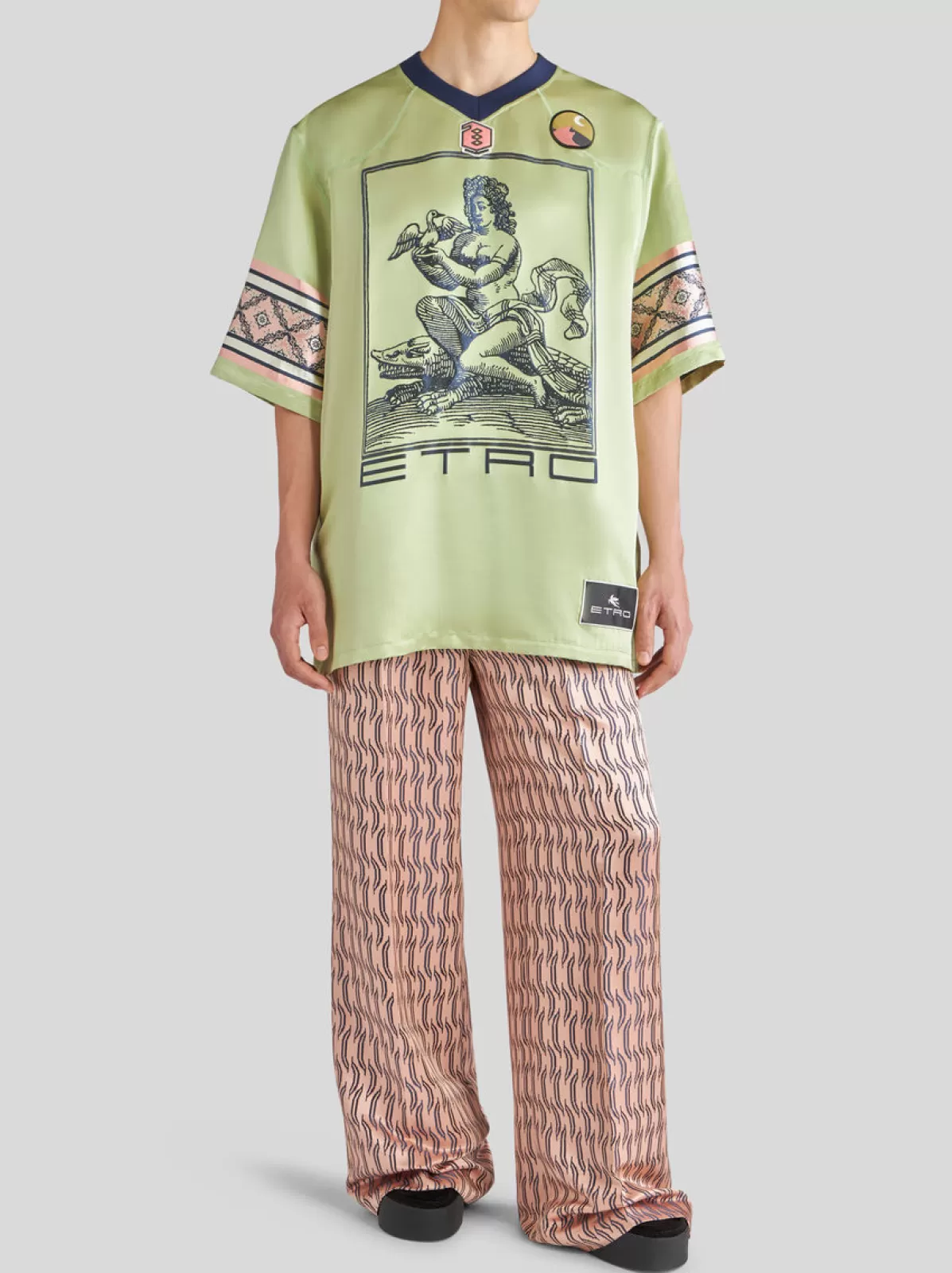 Uomo Etro PANTALONI IN SETA JACQUARD |