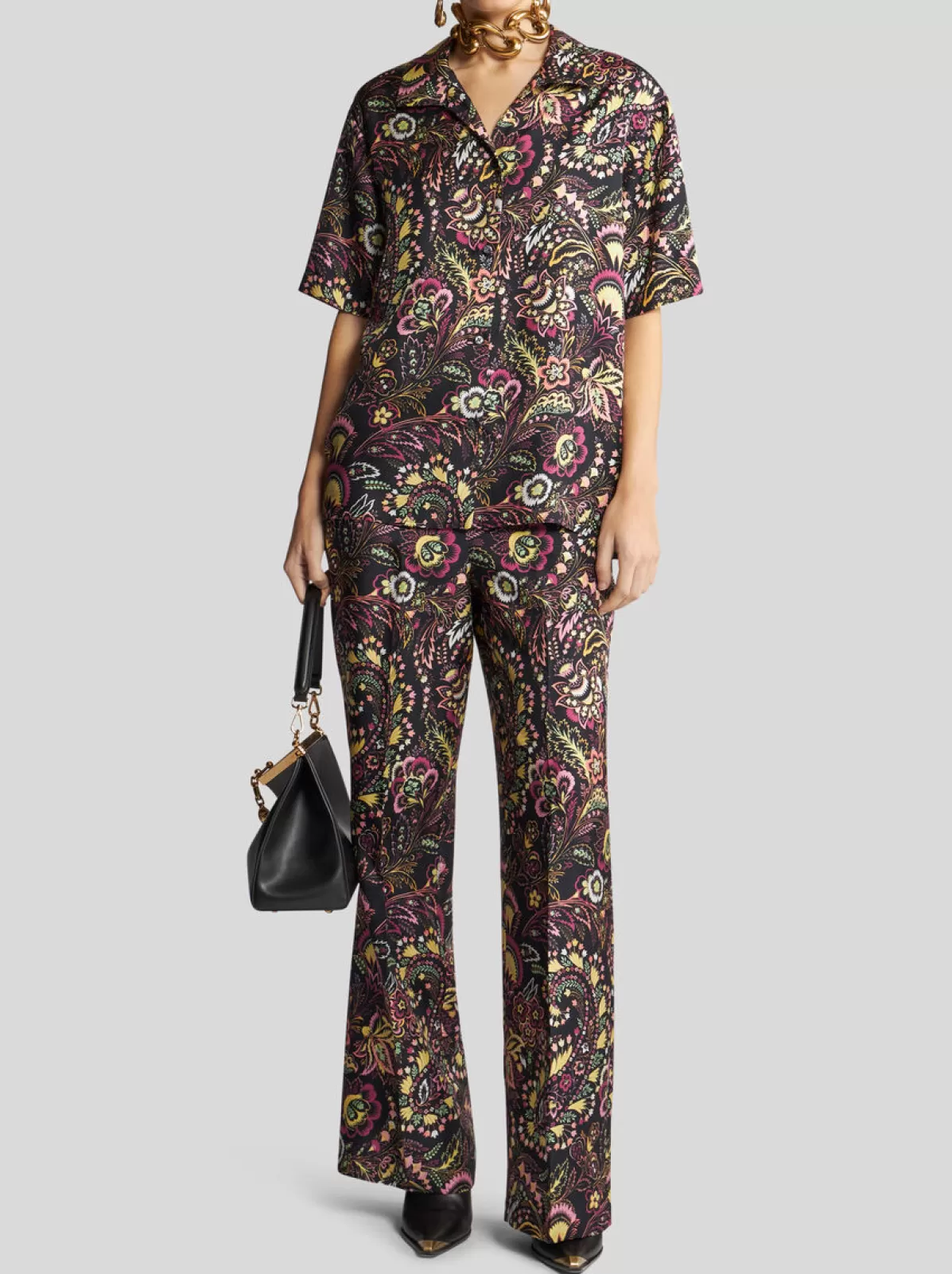 Donna Etro PANTALONI IN TWILL STAMPATO |