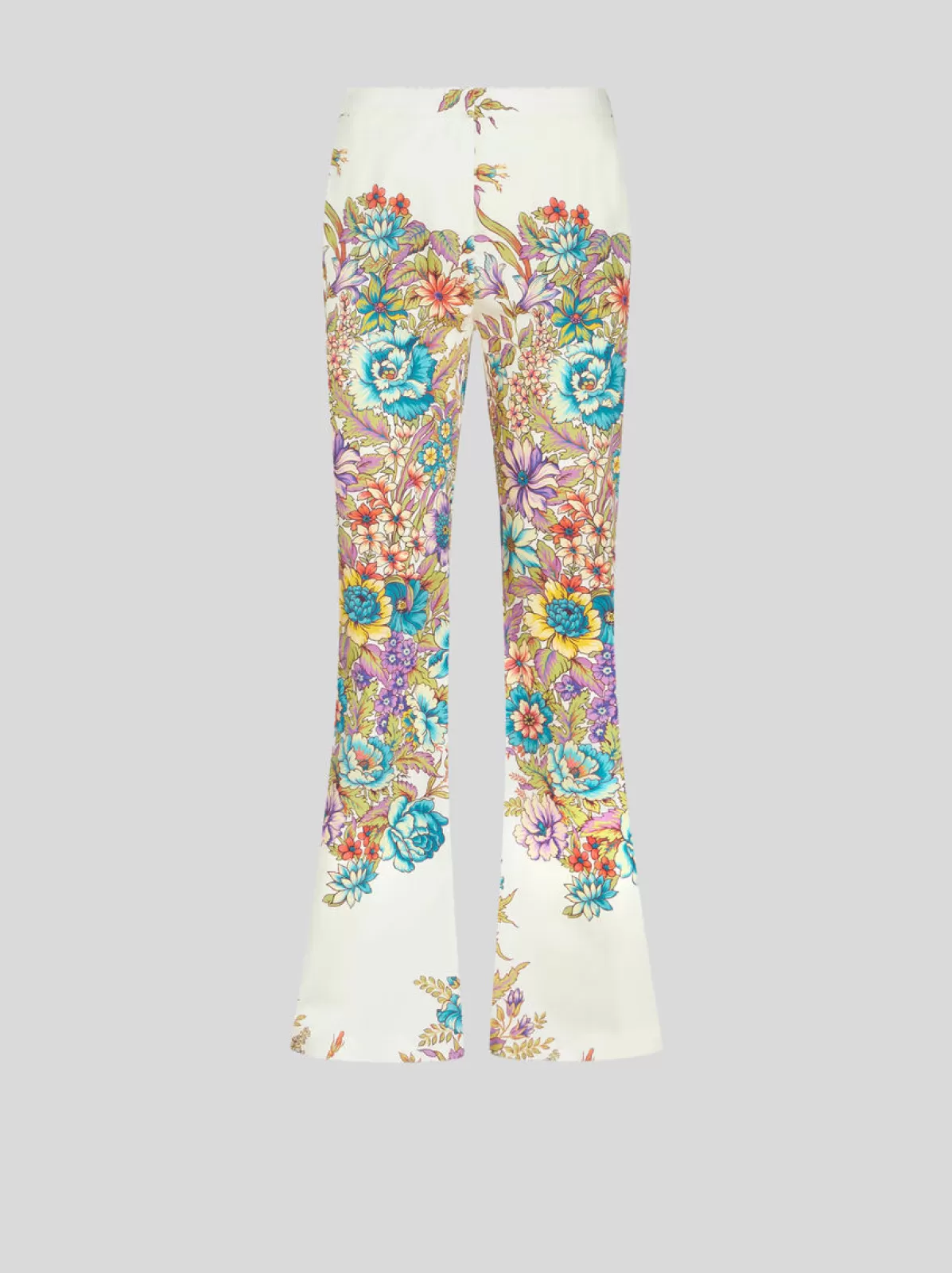 Donna Etro Pantaloni Slim Fit Con Stampa Bouquet Da Donna |