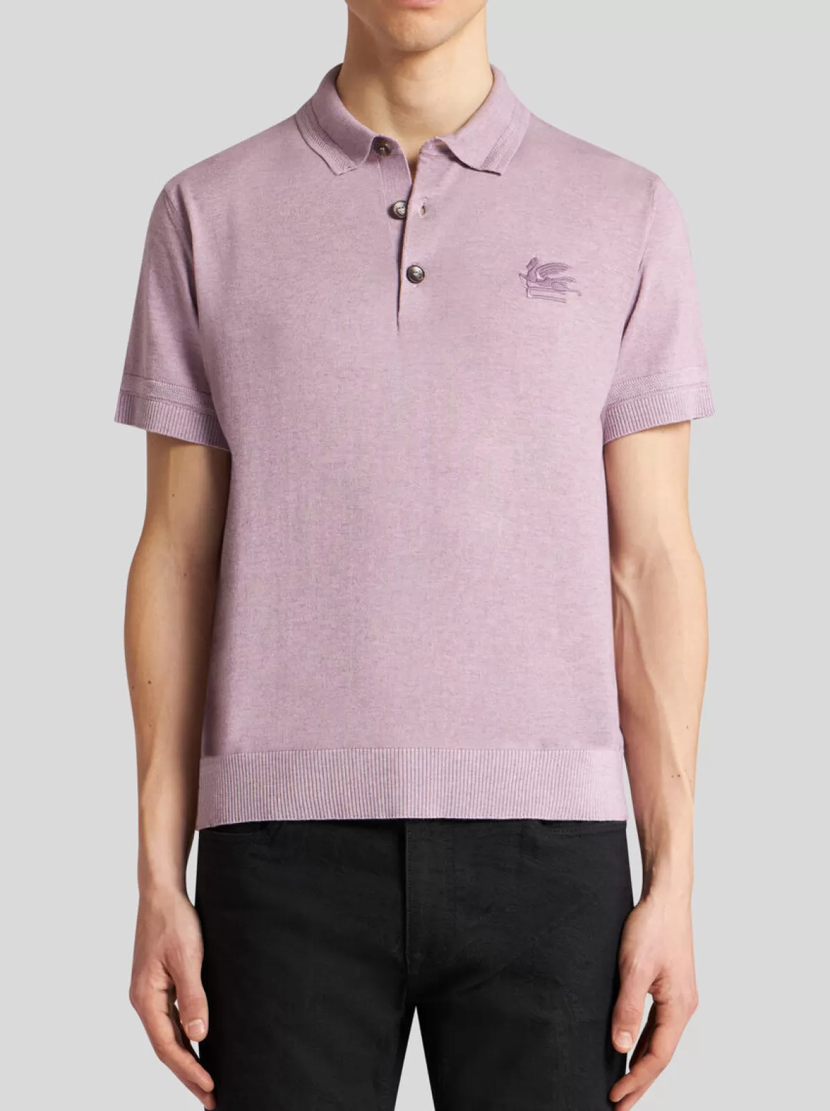 Uomo Etro POLO IN COTONE E CASHMERE |