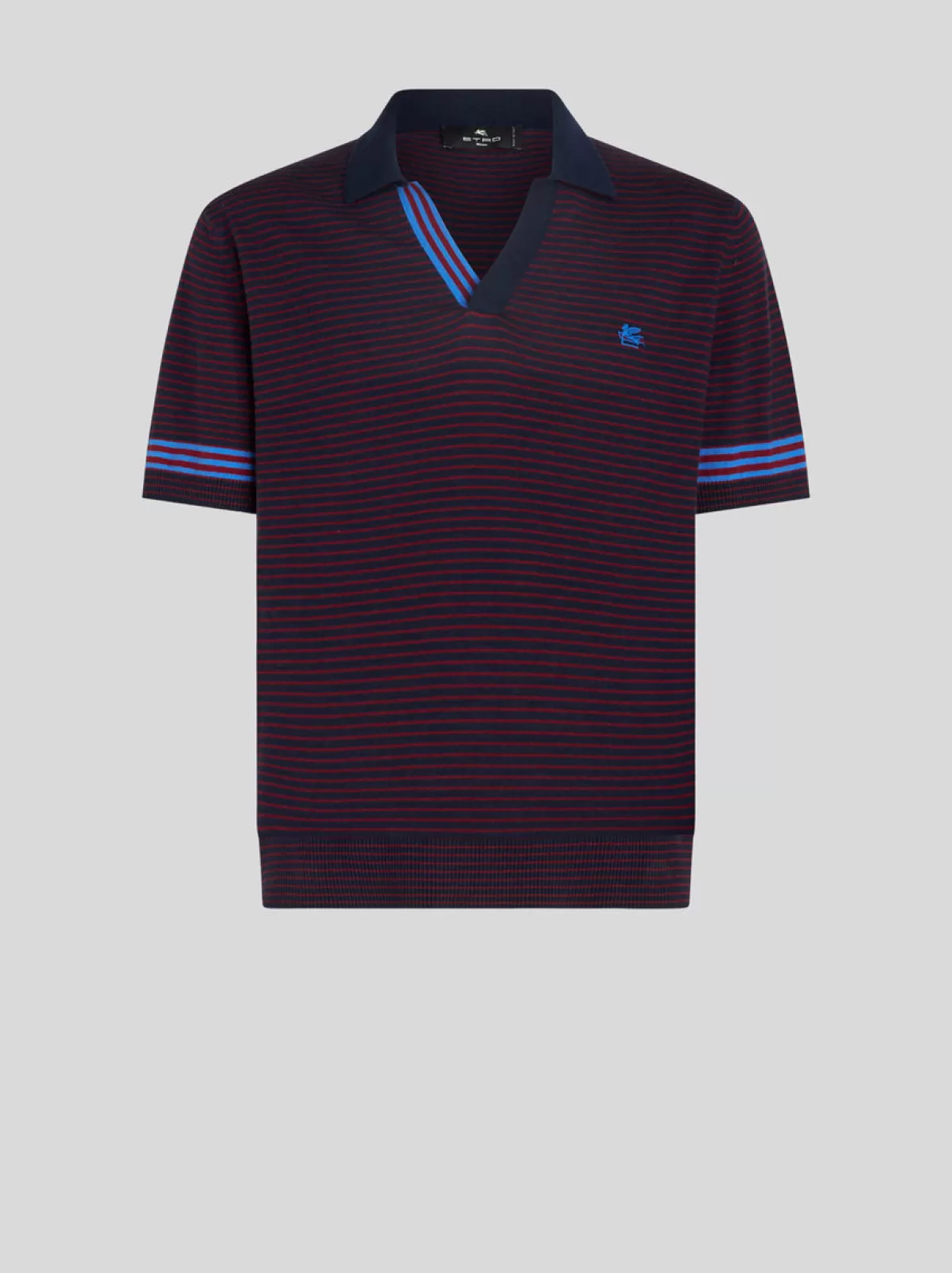 Uomo Etro POLO IN MAGLIA A RIGHE CON LOGO |