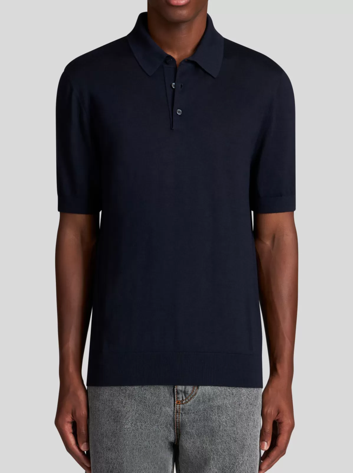 Uomo Etro Polo In Maglia Di Cachemire E Seta | Uomo | Blu |