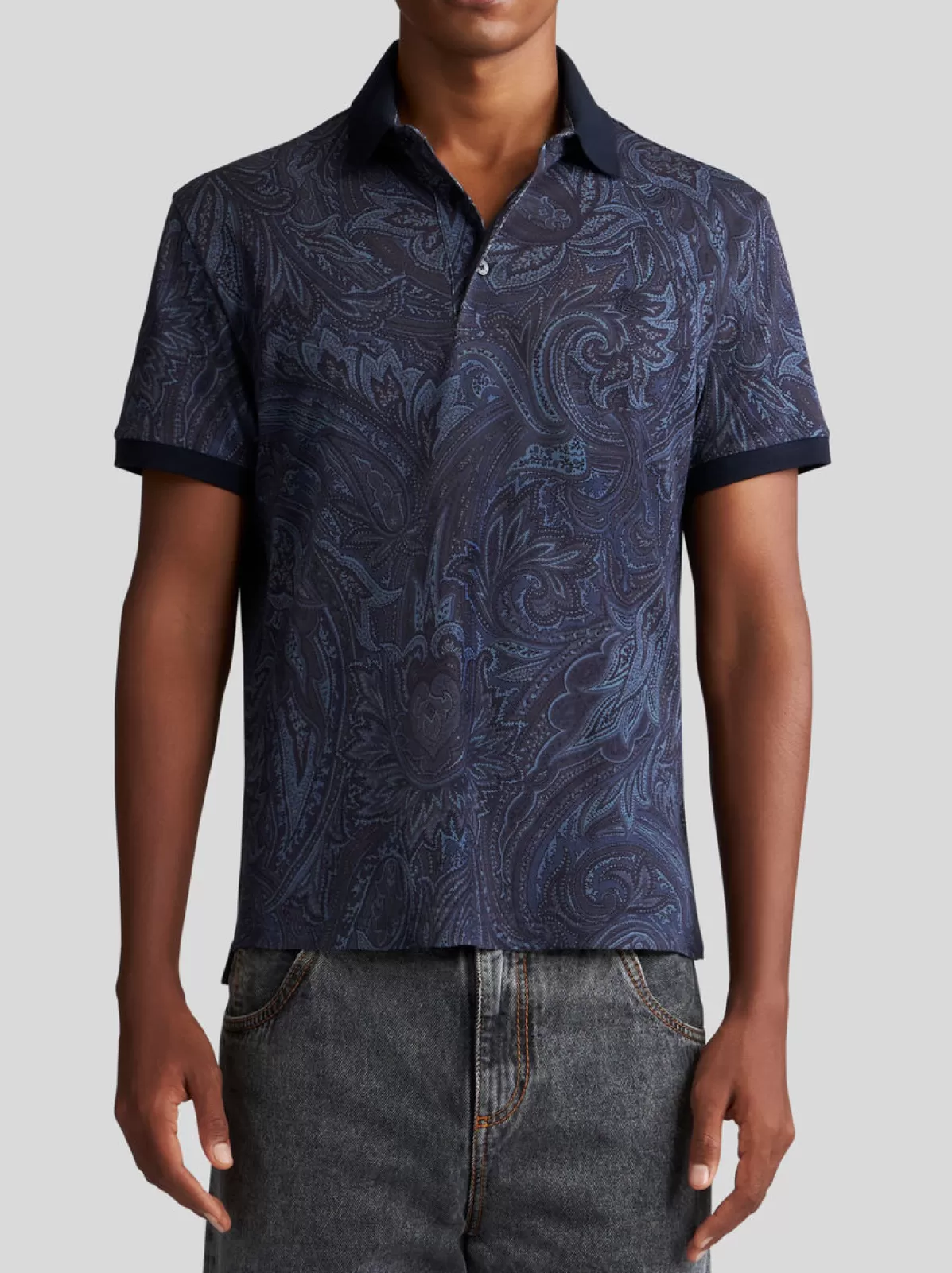 Uomo Etro POLO PAISLEY CON LOGO |