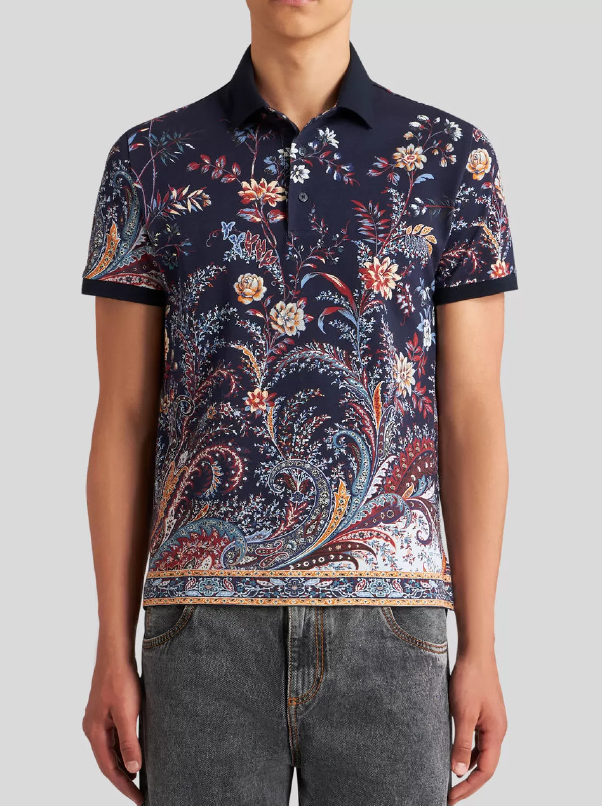 Uomo Etro POLO PAISLEY FLOREALE |