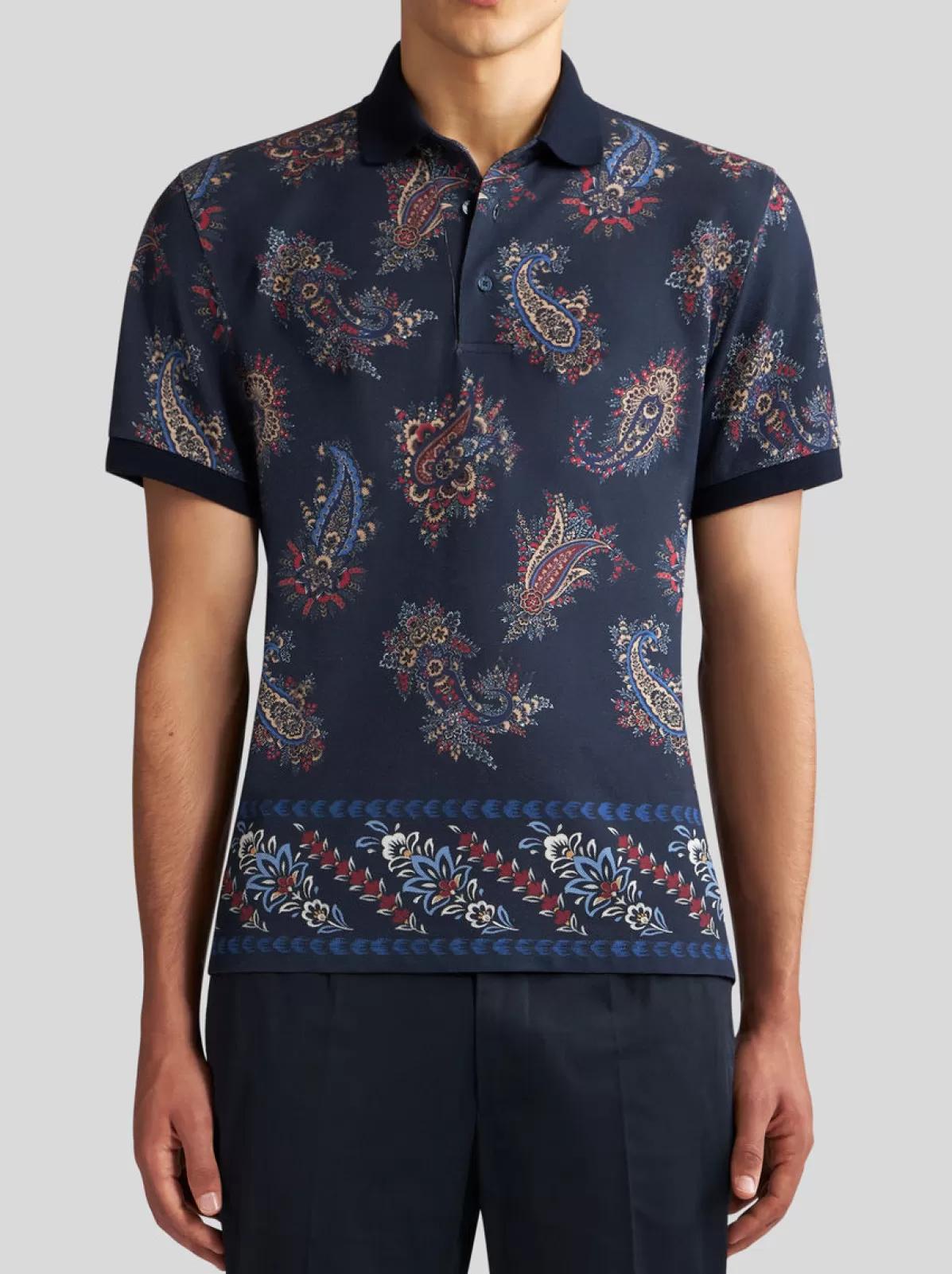 Uomo Etro POLO PAISLEY IN COTONE |