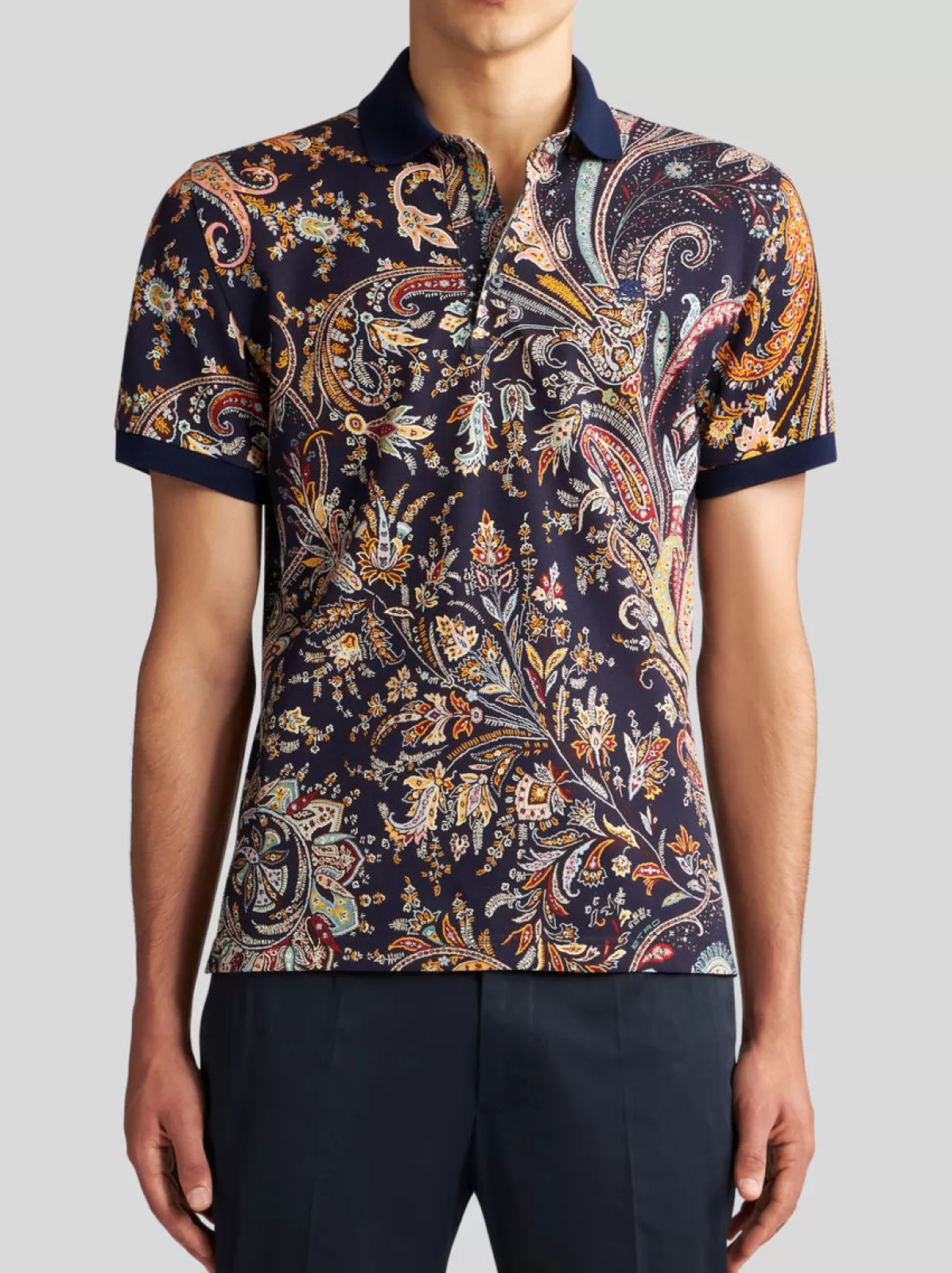 Uomo Etro POLO PAISLEY MULTICOLOR CON LOGO |
