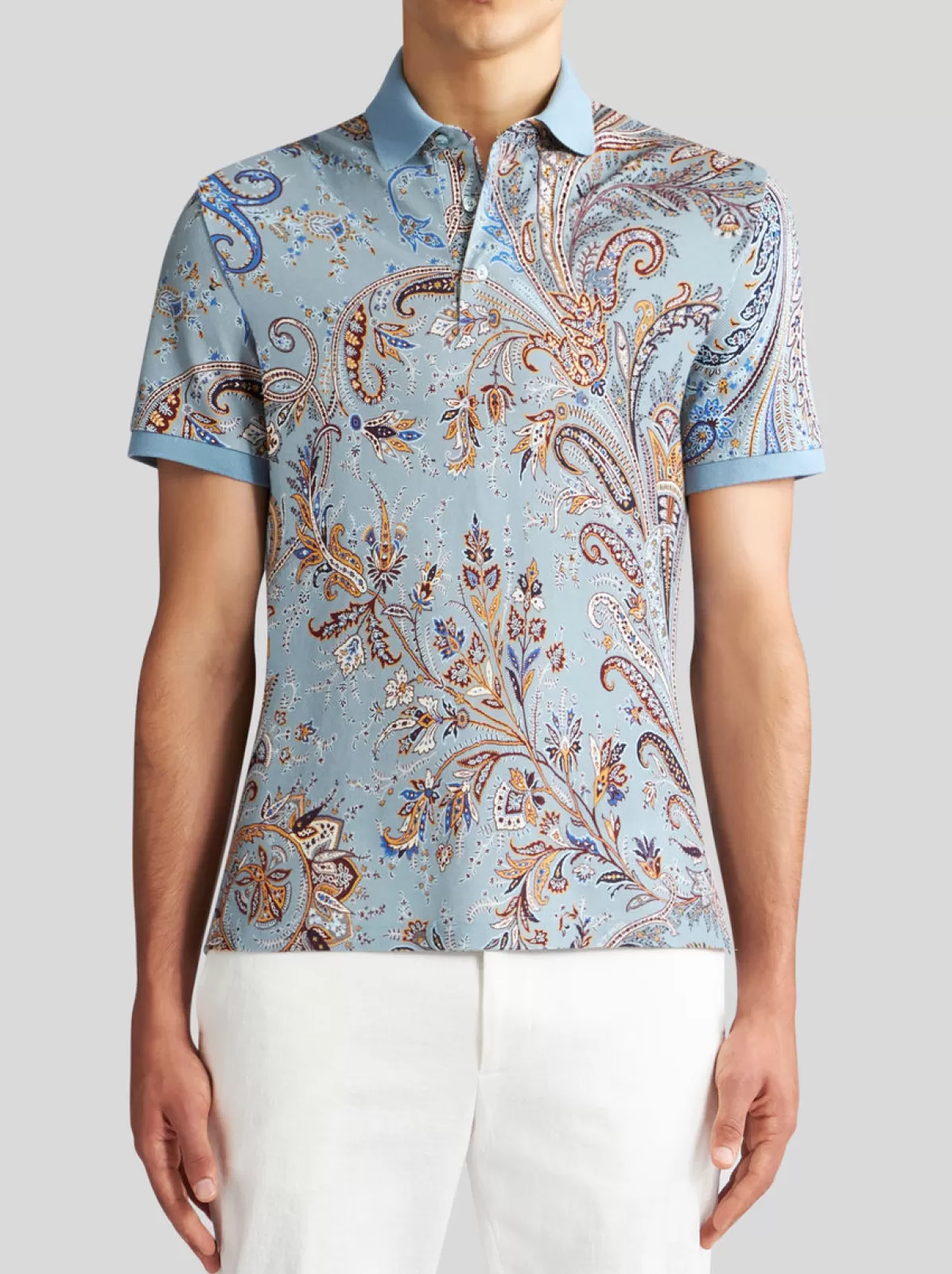 Uomo Etro POLO PAISLEY MULTICOLOR CON LOGO |