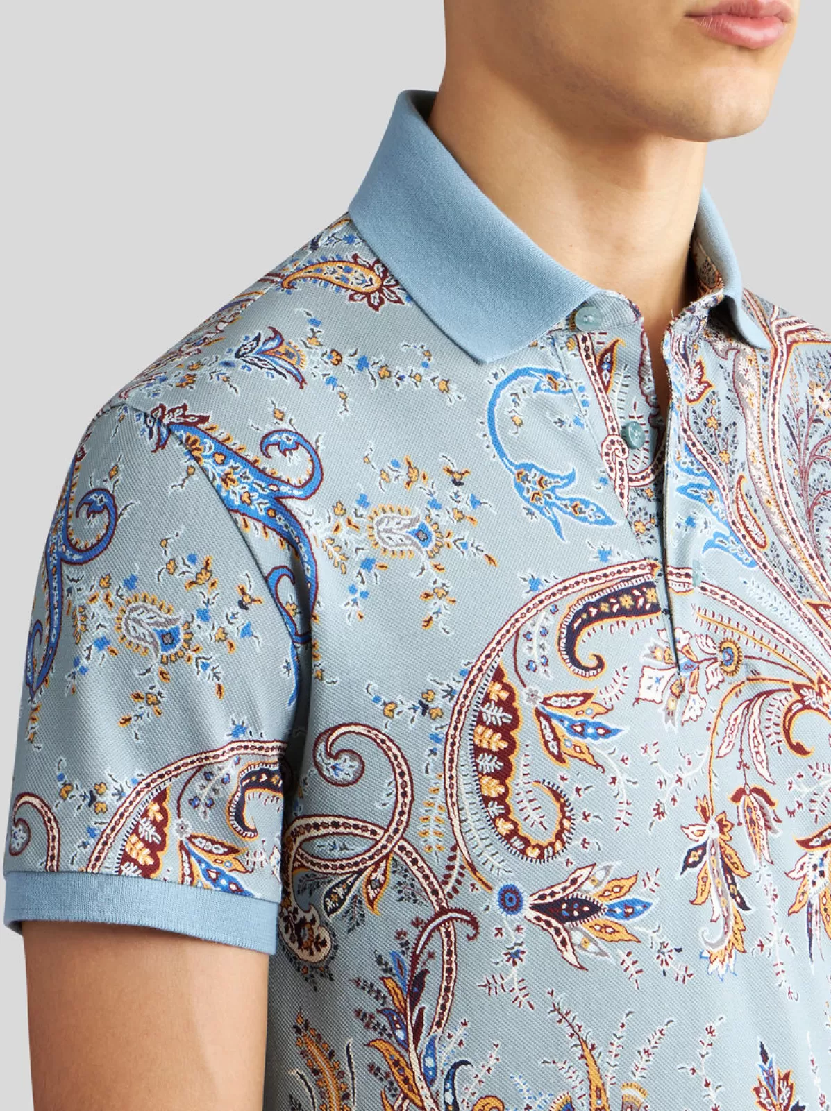 Uomo Etro POLO PAISLEY MULTICOLOR CON LOGO |