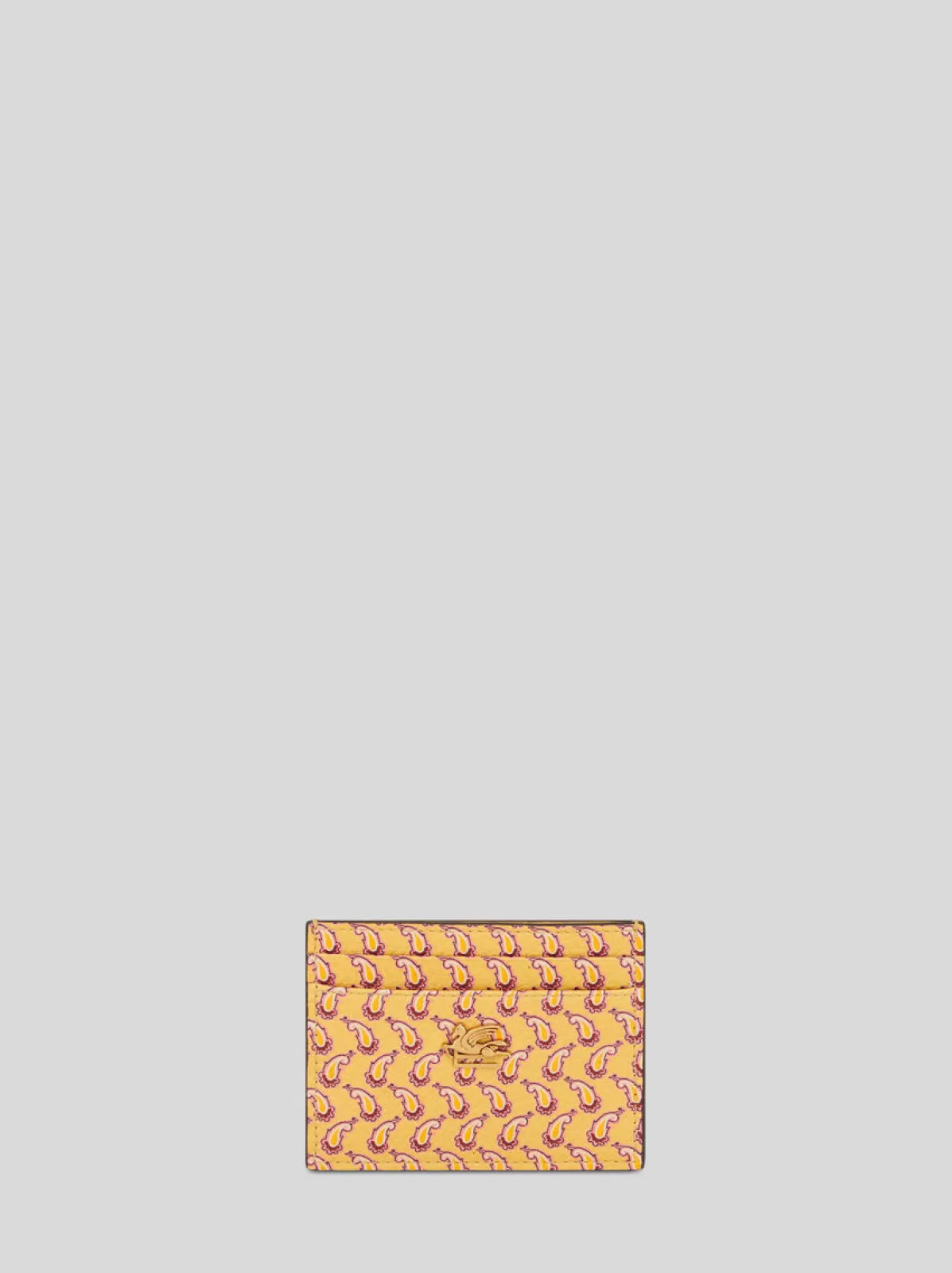 Donna Etro Porta Carte In Pelle Con Micro Paisley | Donna | Azzurro |