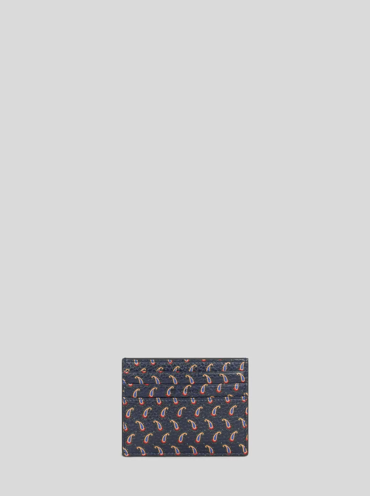 Uomo Etro PORTA CARTE IN PELLE CON MICRO PAISLEY E PEGASO |