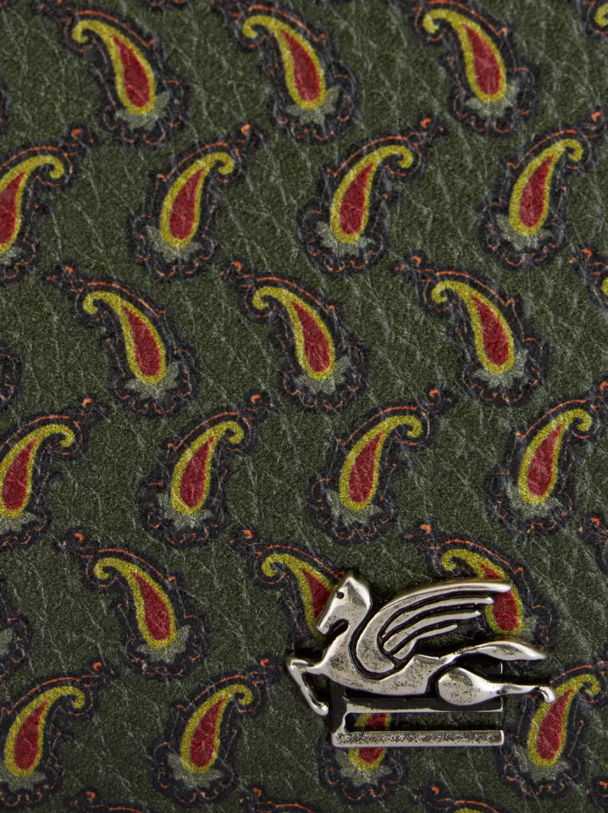 Uomo Etro PORTAFOGLIO IN PELLE CON MICRO PAISLEY E PEGASO |