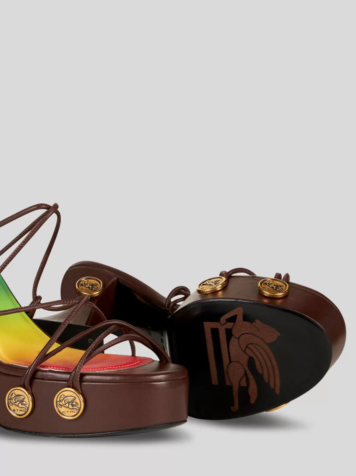 Donna Etro SANDALI PLATFORM CON LISTINI E BORCHIE |