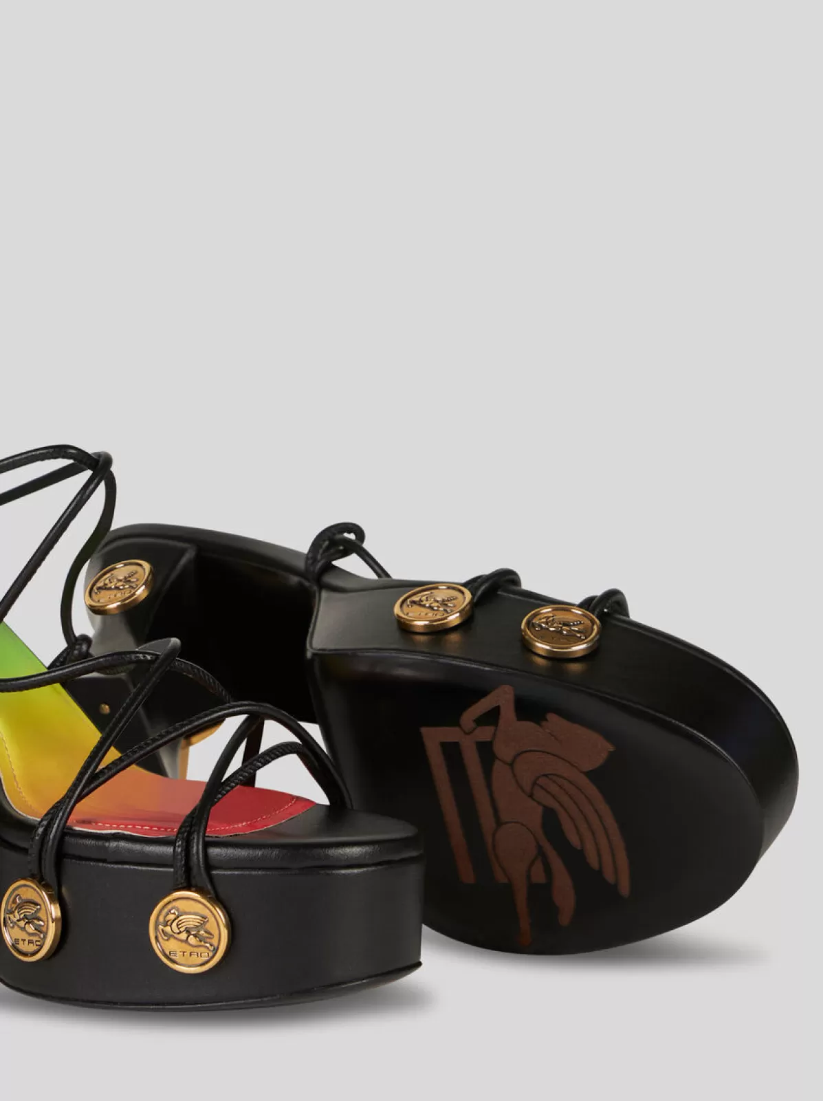 Donna Etro SANDALI PLATFORM CON LISTINI E BORCHIE |