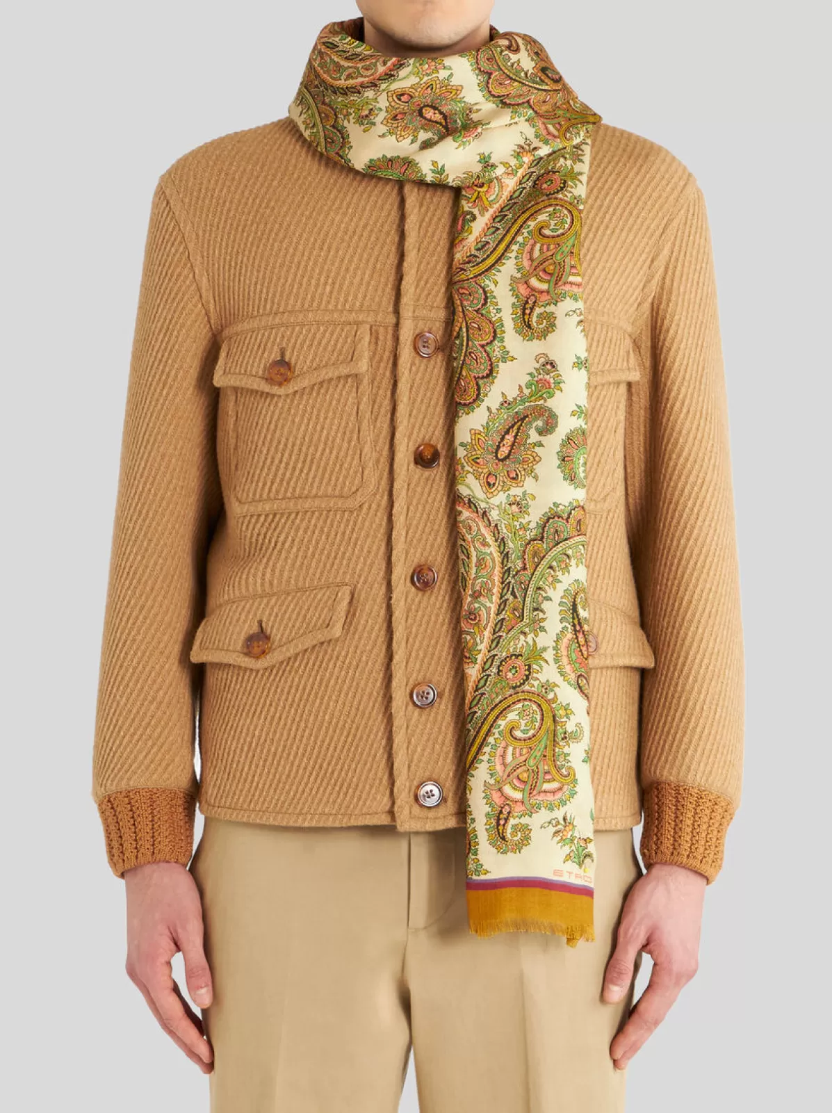 Uomo Etro Sciarpa In Cashmere E Seta Paisley | Uomo | |