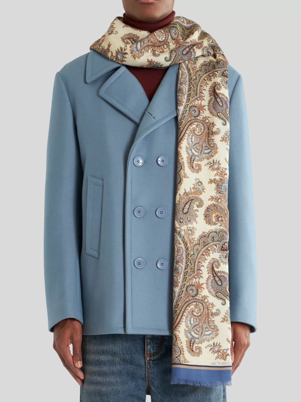 Uomo Etro Sciarpa In Cashmere E Seta Paisley | Uomo | |